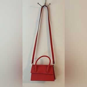 Uno Alla Volta for Borse in Pelle Orange Pebbled Leather Handbag Crossbody Bag